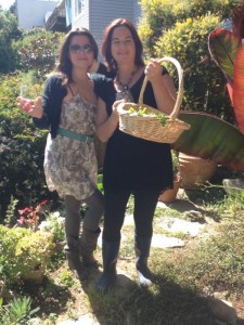 The writer / producer / director / actress Christine Armand and me.